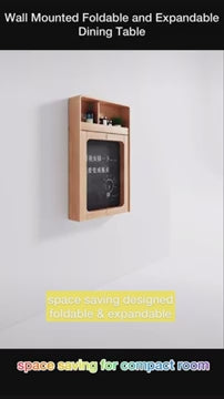 Wall Mounted Folding Desk With Oak Legs