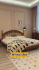 Solid Wood Double Bed Slatted Harp Vintage Style