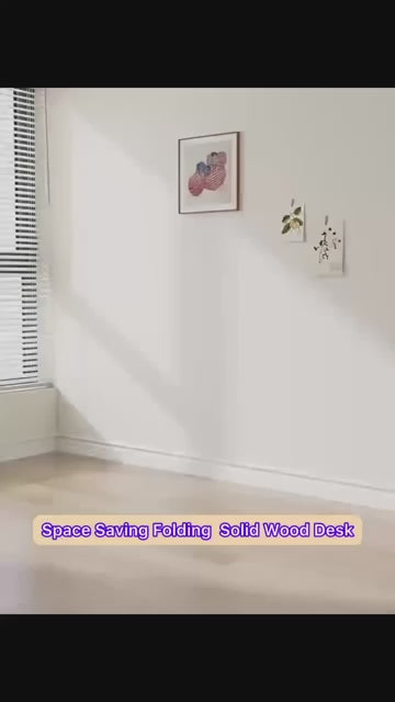 Solid Wood Folding Desk, Small, Walnut Finish