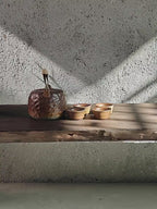 Wabi-Sabi Solid Wood Entryway Bench with Organic Tree Root Base