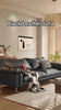 Genuine Leather Sofa Vintage Style for Living Room