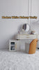 Modern White Makeup Vanity Table with LED Lighted Mirror & Cabinet