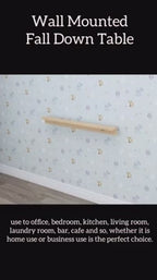 Bureau Murale Pliable en Bois de Pin XS - Économiseur d'Espace