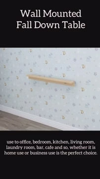 XS Foldable Pine Wood Wall-Mounted Desk - Space Saver