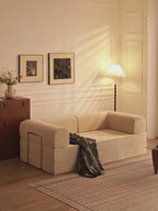 Soft Velvet 3-Seater Sofa Bed - Elegant Modern Design with Easy Maintenance