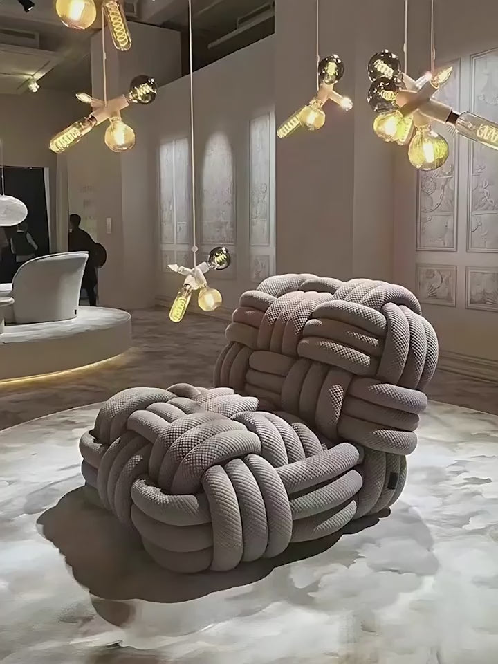 Stylish Chenille Accent Chair with Unique Weave Design