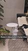 Modern Adjustable Chaise Chair in Curved Steel Frame