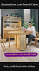 Natural Round Folding Dining Set With Chairs And Cabinet