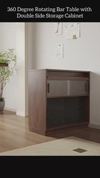 Mesa de Bar de Piedra Sinterizada + Mueble con Diseño Giratorio
