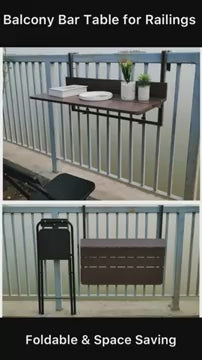 Adjustable Hanging Balcony Table - Technical Wood