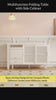 White Expandable Sideboard With Table And Cabinet
