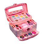 Princess Carriage Kids Vanity Set with Mirror & Makeup Kit – Pink Plastic