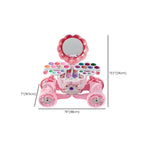 Princess Carriage Kids Vanity Set with Mirror & Makeup Kit – Pink Plastic Dimensions