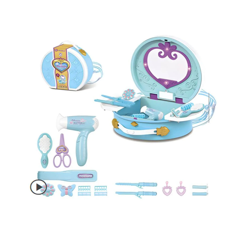 Princess Kids Makeup Vanity with Mirror – Plastic Portable Dressing Table