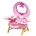 Princess Kids Makeup Vanity with Mirror – Plastic Portable Dressing Table