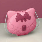 Princess-Themed Folding Kids Makeup Vanity with Mirror & 18-Piece Accessory Set