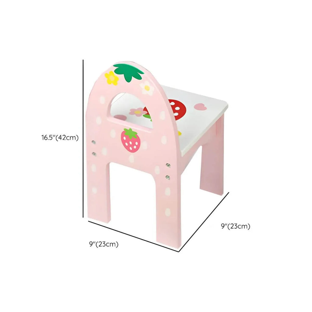Princess-Themed Kids Makeup Vanity Set with Mirror and Chair Dimensions