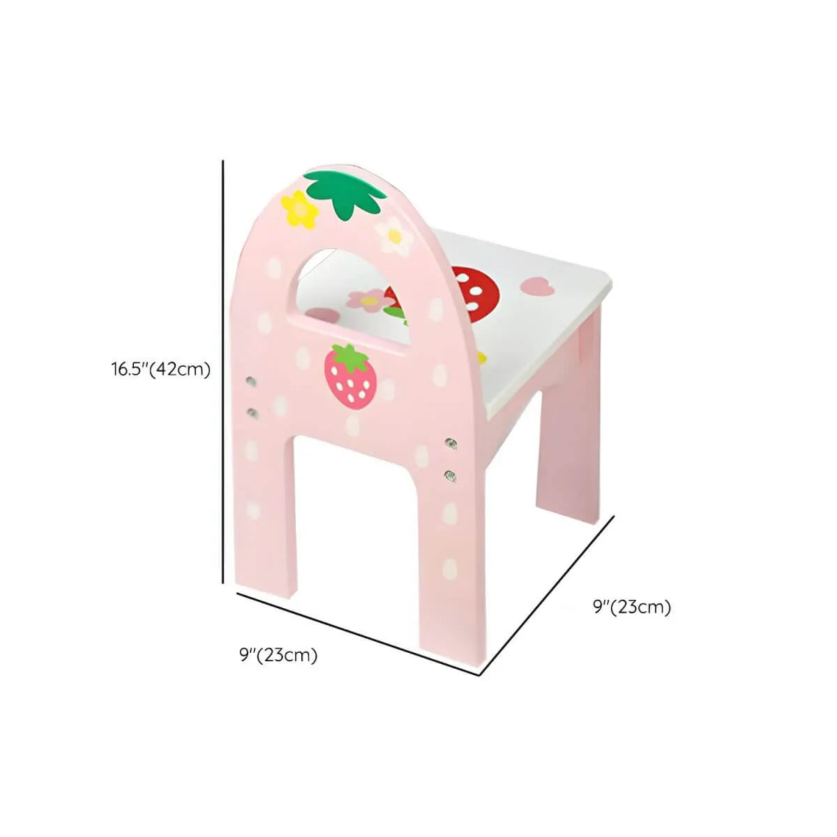 Princess-Themed Kids Makeup Vanity Set with Mirror and Chair Dimensions