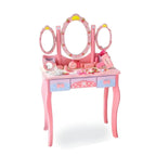 Princess-Themed Kids Makeup Vanity Set with Mirror and Storage