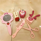 Princess-Themed Kids Makeup Vanity Set with Mirror and Storage
