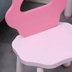 Princess-Themed Kids Makeup Vanity Set with Mirror and Storage