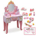 Princess-Themed Kids Makeup Vanity Set with Mirror and Storage
