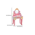 Princess-Themed Kids Makeup Vanity Set with Mirror and Storage Dimensions