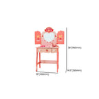 Princess-Themed Kids Makeup Vanity Set with Mirror and Storage Dimensions