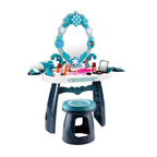 Princess-Themed Kids Makeup Vanity with LED Mirror and Stool