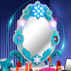 Princess-Themed Kids Makeup Vanity with LED Mirror and Stool