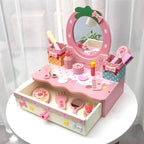 Princess-Themed Kids Makeup Vanity with Mirror and Storage