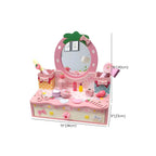 Princess-Themed Kids Makeup Vanity with Mirror and Storage Dimensions