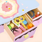 Princess-Themed Kids Vanity Set with Mirror, Chair & Toy Accessories