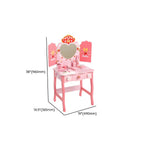 Princess-Themed Kids Vanity Set with Mirror, Chair & Toy Accessories Dimensions