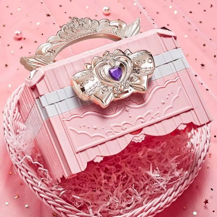 Princess-Themed Plastic Vanity Set with Mirror and Makeup Kit