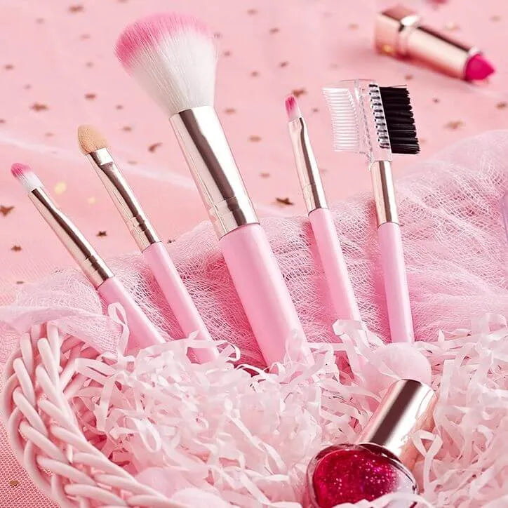 Princess-Themed Plastic Vanity Set with Mirror and Makeup Kit