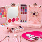 Princess-Themed Plastic Vanity Set with Mirror and Makeup Kit