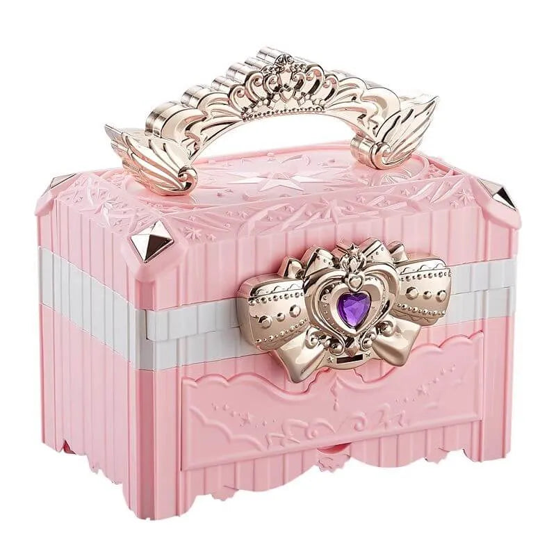 Princess-Themed Plastic Vanity Set with Mirror and Makeup Kit