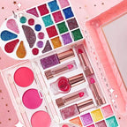 Princess-Themed Plastic Vanity Set with Mirror and Makeup Kit