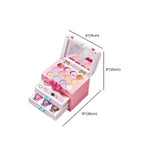 Princess-Themed Plastic Vanity Set with Mirror and Makeup Kit Dimensions