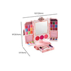 Princess-Themed Plastic Vanity Set with Mirror and Makeup Kit Dimensions