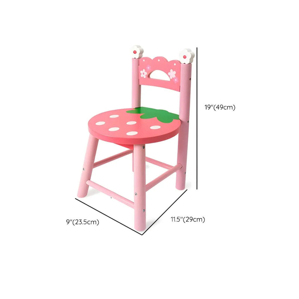 Princess-Themed Wooden Kids Makeup Vanity Set with Mirror and Storage Dimensions