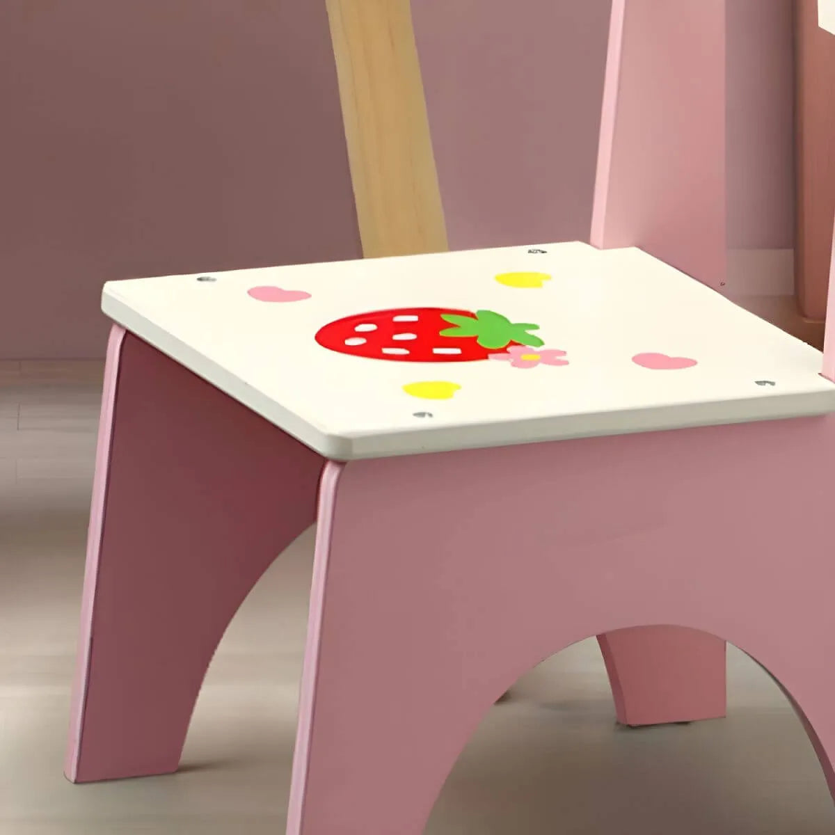 Princess-Themed Wooden Kids Makeup Vanity with Mirror & Jewelry Set