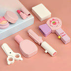 Princess-Themed Wooden Kids Makeup Vanity with Mirror & Jewelry Set