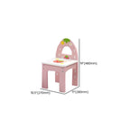 Princess-Themed Wooden Kids Makeup Vanity with Mirror & Jewelry Set Dimensions