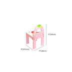 Princess-Themed Wooden Kids Vanity Set with Mirror and Storage Dimensions
