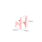 Princess-Themed Wooden Kids Vanity Set with Mirror and Storage Dimensions