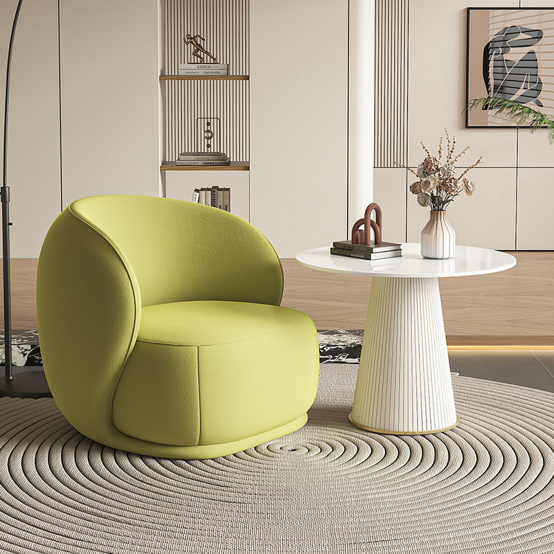Casual Upholstered Accent Chair with Solid Color Fixed Back and Pine Wood Frame