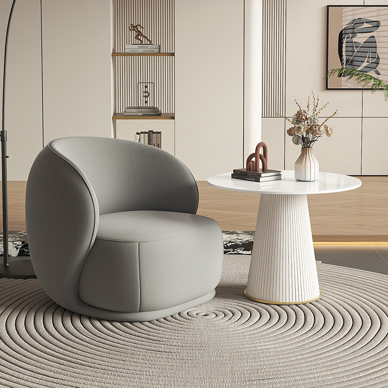Casual Upholstered Accent Chair with Solid Color Fixed Back and Pine Wood Frame