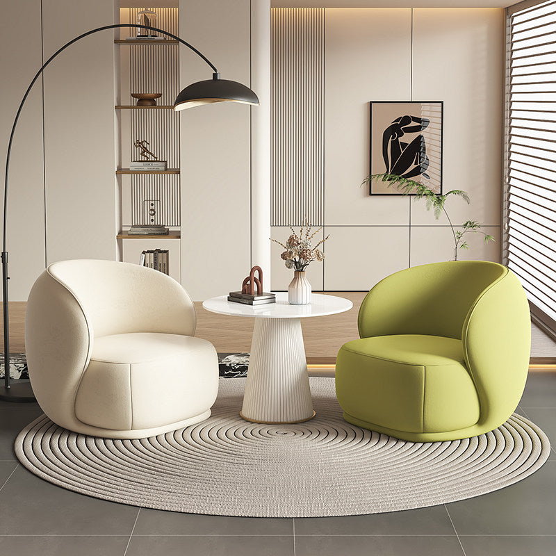 Casual Upholstered Accent Chair with Solid Color Fixed Back and Pine Wood Frame